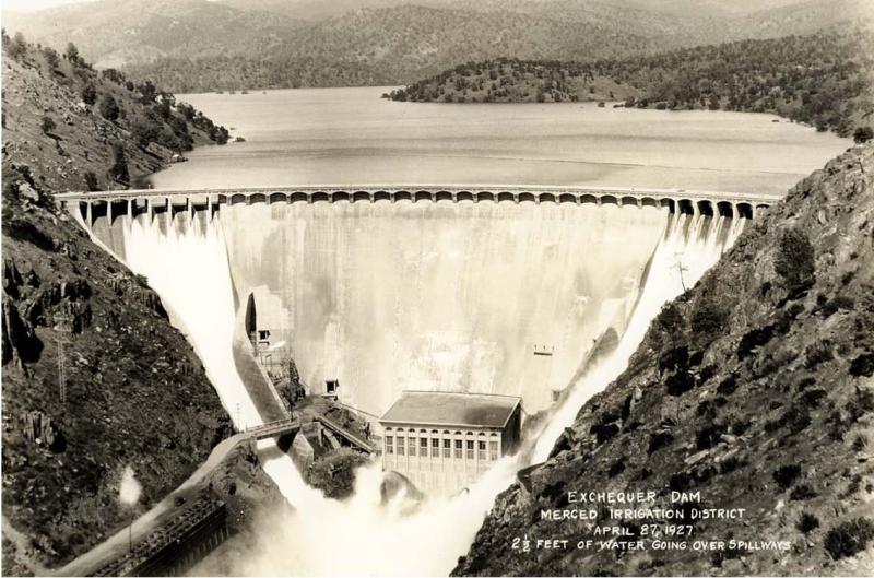 Exchequer Dam after Construction, 1926